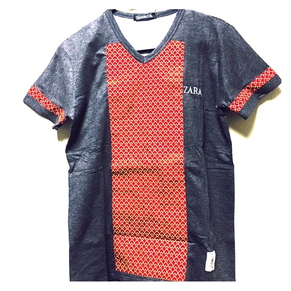 Polo with African Ankara patch