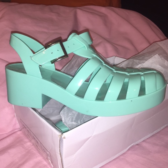 Aqua Jelly Platform Sandal