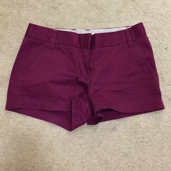 J. Crew Pants - J.Crew 3" chino shorts in maroon