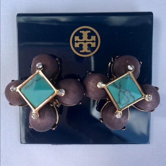 Tory Burch Luca Wood Stud Earrings