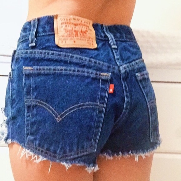 High Rise LEVI's Dark Wash Shorts