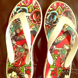 Ed Hardy sandals!