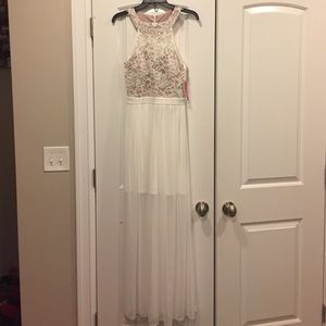 Long cocktail attire dress