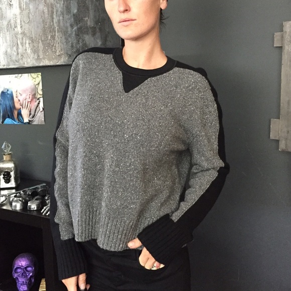 LAST RAG & BONE grey + black sweater - Picture 4 of 7