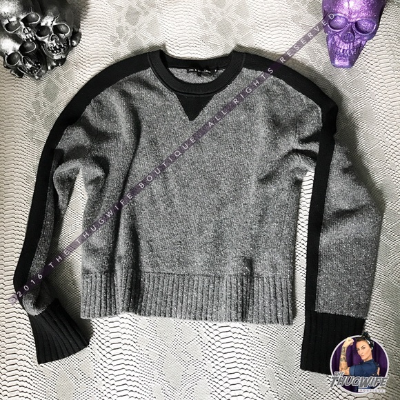 LAST RAG & BONE grey + black sweater - Picture 6 of 7