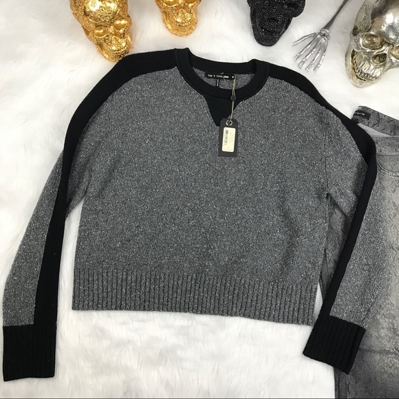 rag & bone Sweaters - LAST RAG & BONE grey + black sweater