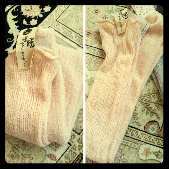 Free People Thigh High OTK Socks in Baby Pink