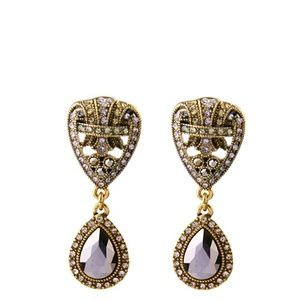 J Crew purple gemmed earrings