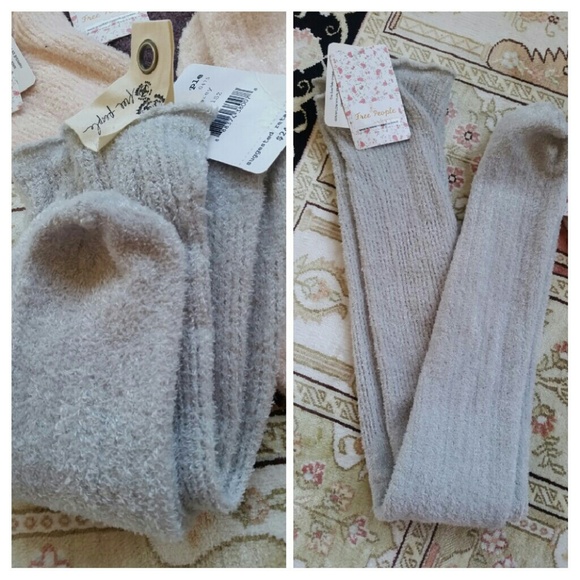 Free People Thigh High OTK Socks in Gray💖