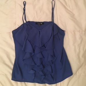 Women's front ruffled tank