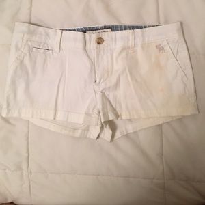 Abercrombie & Fitch white denim shorts
