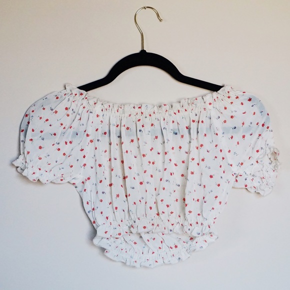 Sheet Floral Crop Top