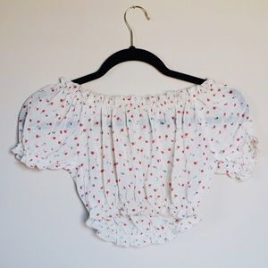 Sheet Floral Crop Top