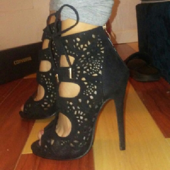 Cute laceup high heels