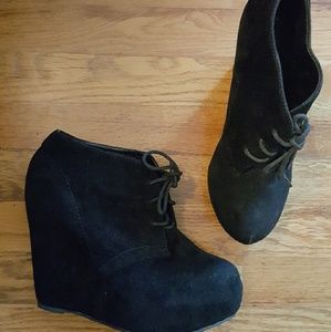 Wedge Lace Up Bootie