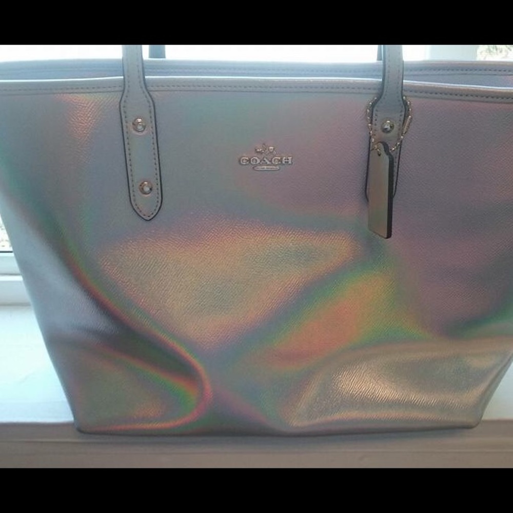 Large Coach Hologram purse Used once