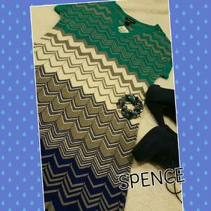Spense chevron knit sweater dress