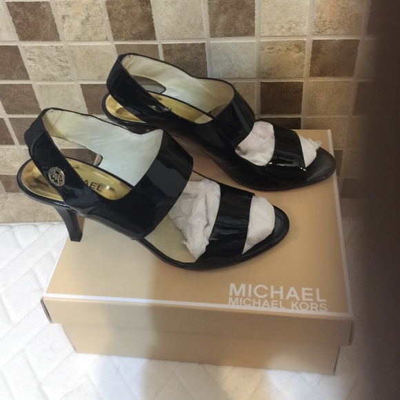 Michael Kors open toe sling back sandal heel