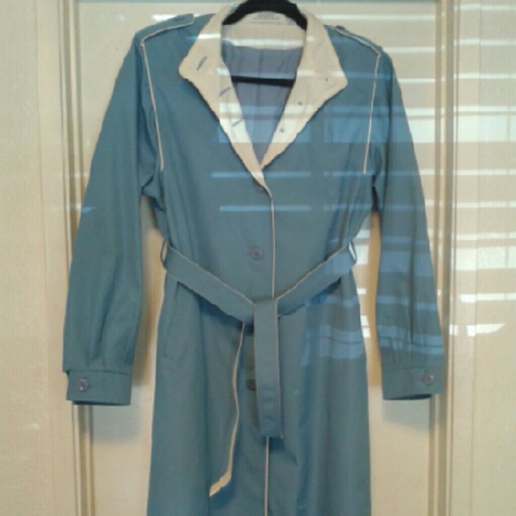 Baby blue trench coat