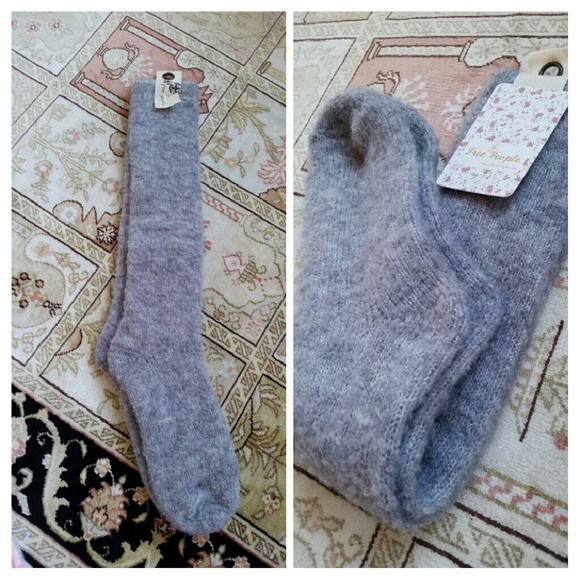 Free People Loyal Knee Sock in Gray