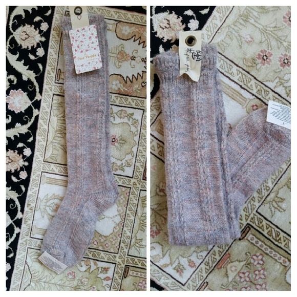 FP 'Iris' Openwork Knee High Socks in Natural