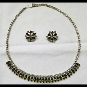 Vintage signed B David rhinestone necklace