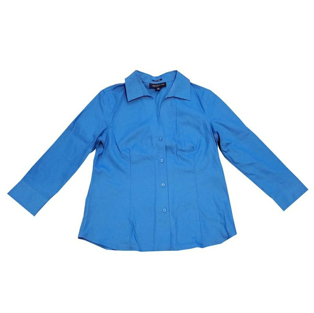 Jones New York Turquiose 3/4 Sleeve Button Down