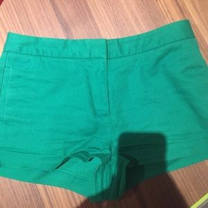 Bright green shorts