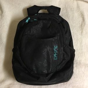 Black and Tiffany Blue Dakine Backpack