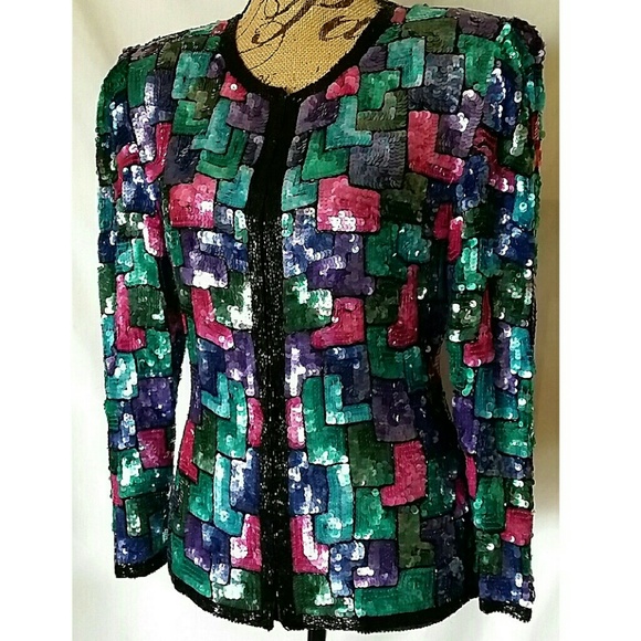 Vintage Jackets & Blazers - 🚫SOLD🚫Vintage Heavy Sequin Jacket Vintage Jackets & Blazers - 🚫SOLD🚫Vintage Heavy Sequin Jacket