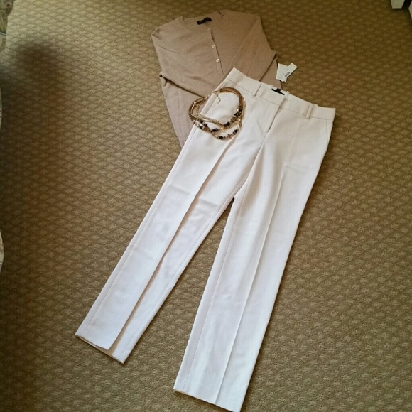 Gorgeous cream JCrew wool blend pants NWT