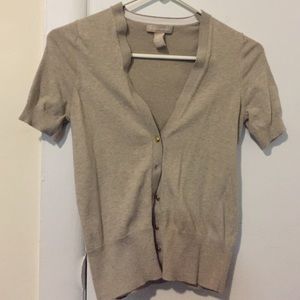 Short sleeve short cardigan