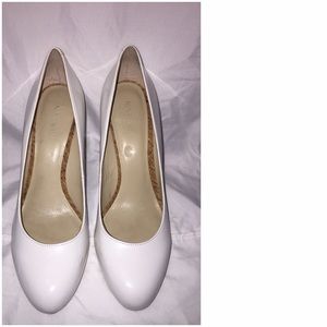 Nine West white heels