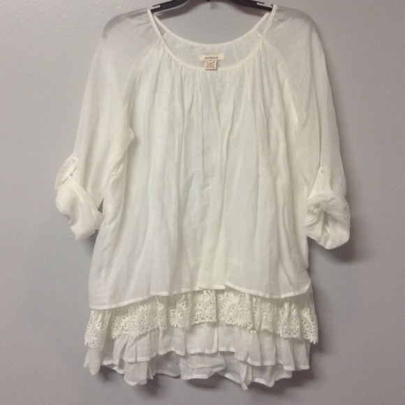 Sundance layered cotton blouse. NWOT