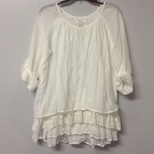 Sundance layered cotton blouse. NWOT