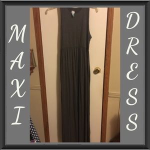 *New* Charcoal gray maxi dress
