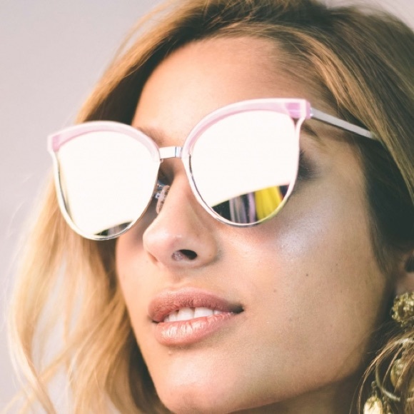 🆕QUAY Stardust Cat Eye Sunglasses PINK - Picture 3 of 4