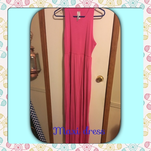*New* Hot pink maxi dress