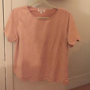 Monteau sueded light pink shirt