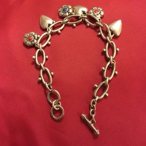 Unique Silver  bracelet with charms