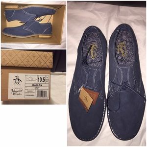 BRAND NEW penguin blue suede dress shoes