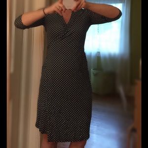 Banana Republic Black and white wrap style dress