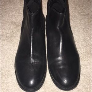 Black Leather Chelsea Boots