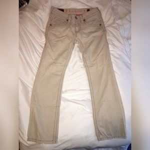 Twill khaki rock revival pants