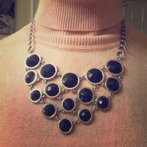 Navy and silver Lia Sophia necklace