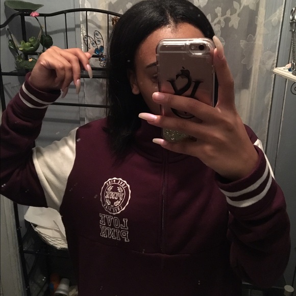 PINK burgundy pullover sweater