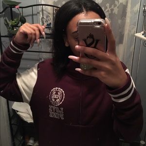 PINK burgundy pullover sweater