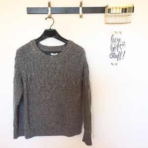 Gray women's crew neck sweater