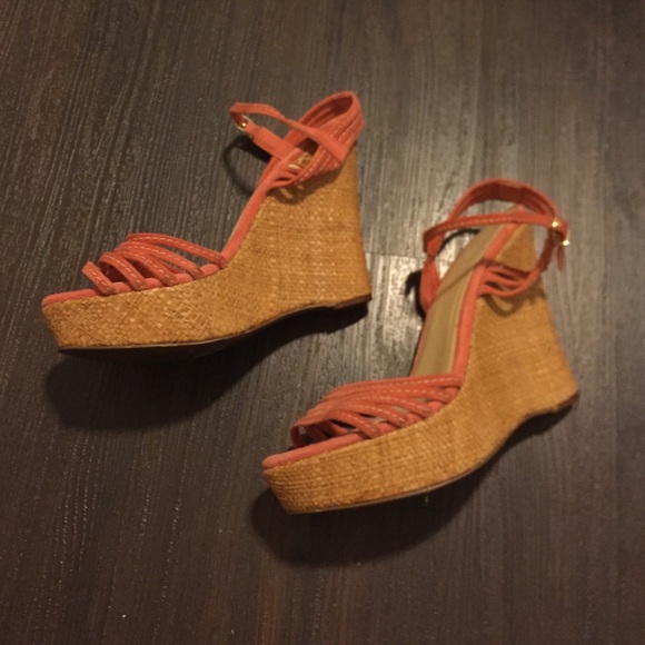JCrew Suade Coral Wedges... - Picture 2 of 4
