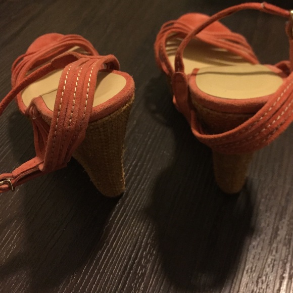 JCrew Suade Coral Wedges... - Picture 3 of 4